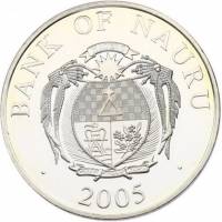 (№2005km24) Монета Науру 2005 год 10 Dollars (Палаццо Пубблико Сан-Марино)
